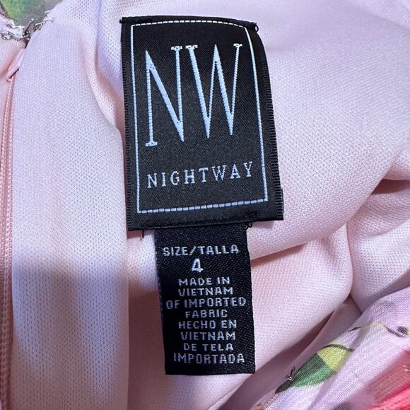 Nightway Collection Women's Floral Short Sleeve Bohemian Maxi Dress Size 4 - Picture 7 of 12